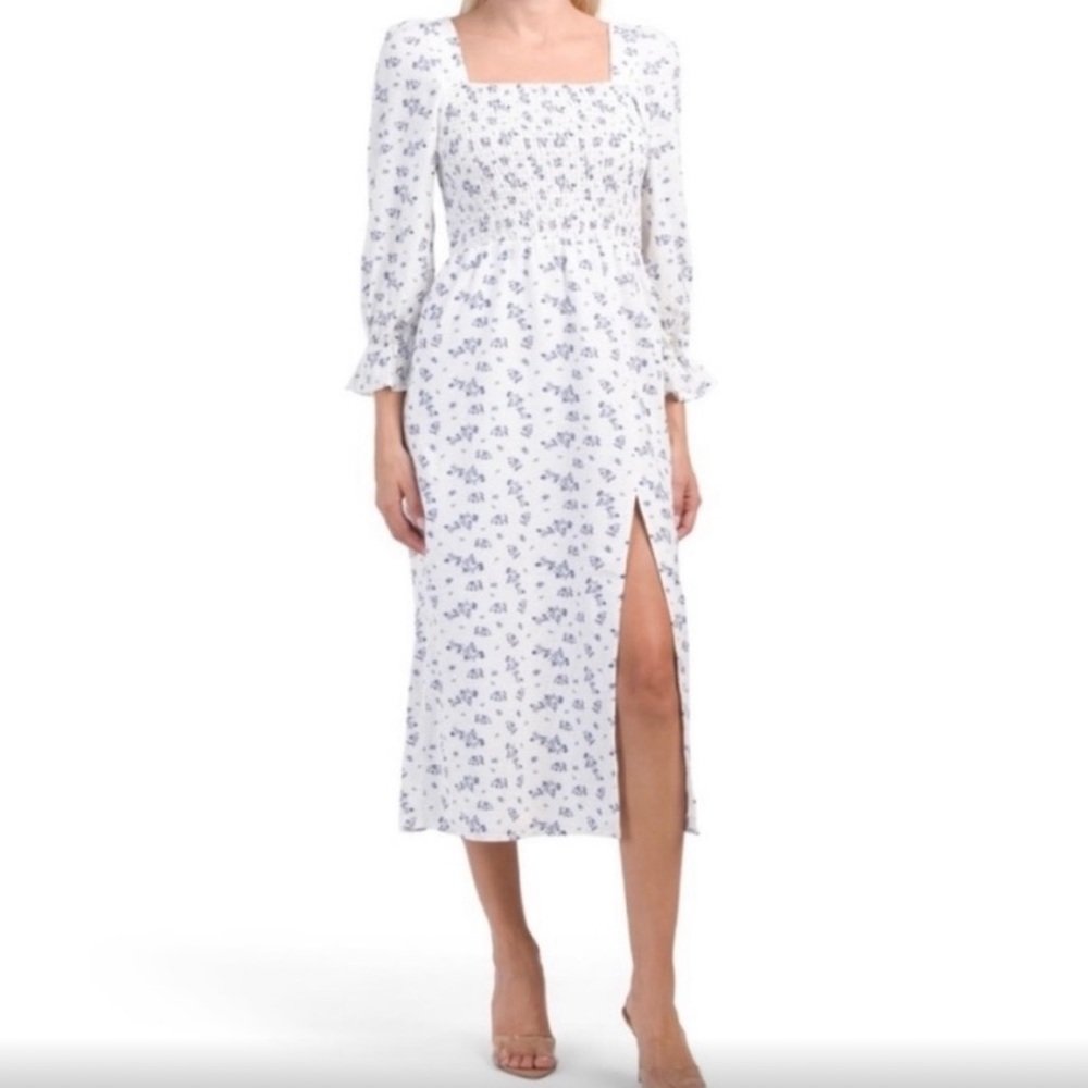 House of Harlow 1960 White Square Neck Dress